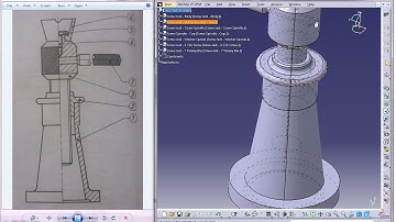 Catia V5 Tutorial|P2 Create Screw Jack|Nut|Mechanical Engineering Design