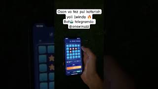 1winda tez va oson pul ishlash yoli 🔥telegram kanalga obuna boling #youtubeshorts #рек #1win