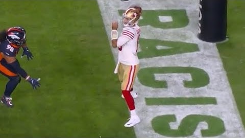 Jimmy Garoppolo Steps Out of Bounds For A SAFETY 🤣 | 49ers vs Broncos Highlights