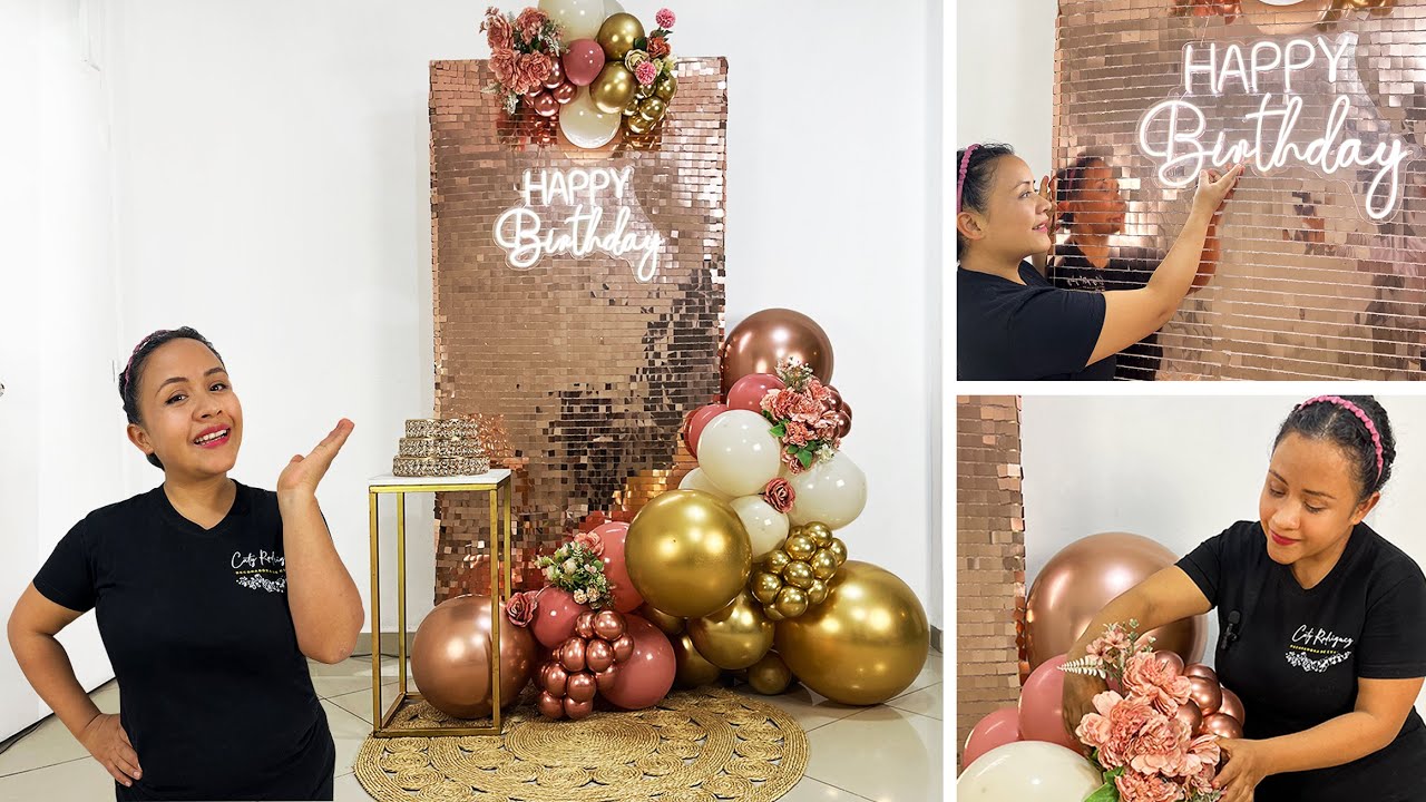 Como hacer un Arco de Globos🌺Decoración para Cumpleaños🩷