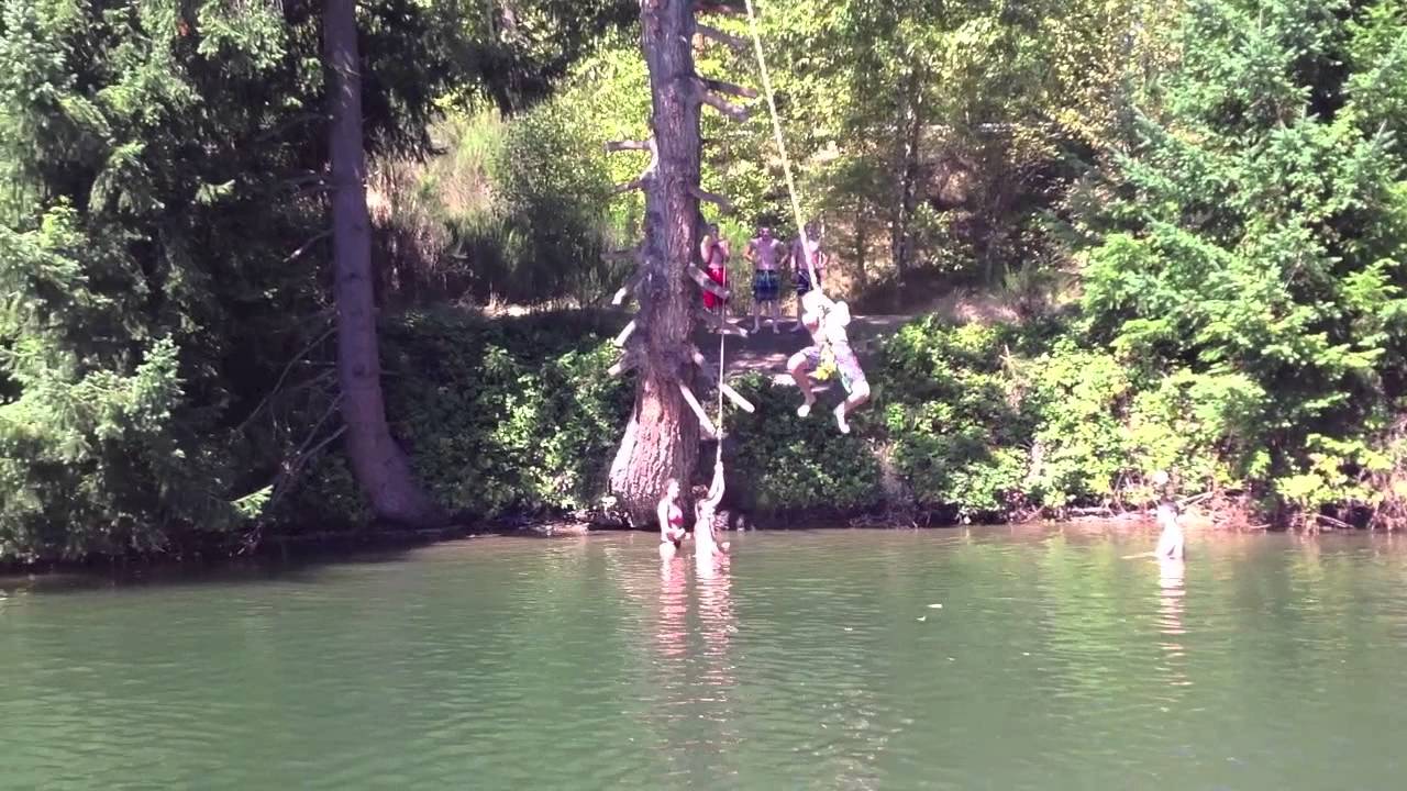 Rope Swing Lake Tapps 2014 YouTube