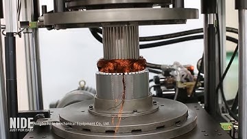 Automatic induction motor stator coil forming machine before coil lacing