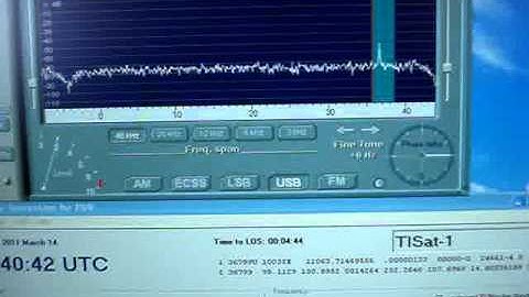 FunCube Dongle receiving TiSat-1 satellite using SDRadio.MPG