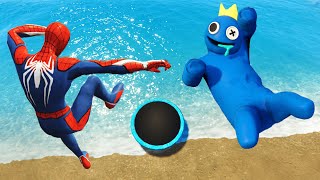 GTA 5 Spiderman & Rainbow Friends Blue Water Fails (Jump & Ragdolls) #2