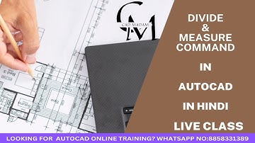 Part 29 Divide Command in AutoCAD in Hindi || Measure Command in AutoCAD