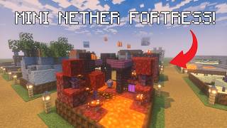 how to make a mini nether fortress in Minecraft