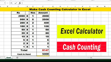 How to make cash counting calculator in MS Excel