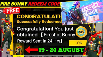 FREE FIRE REDEEM CODE TODAY 19 AUGUST REDEEM CODE FREE FIRE | FF REDEEM CODE TODAY 1o AUGUST