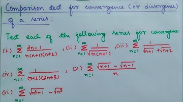 Comparison test for convergence of series|| Solved examples- Part 1