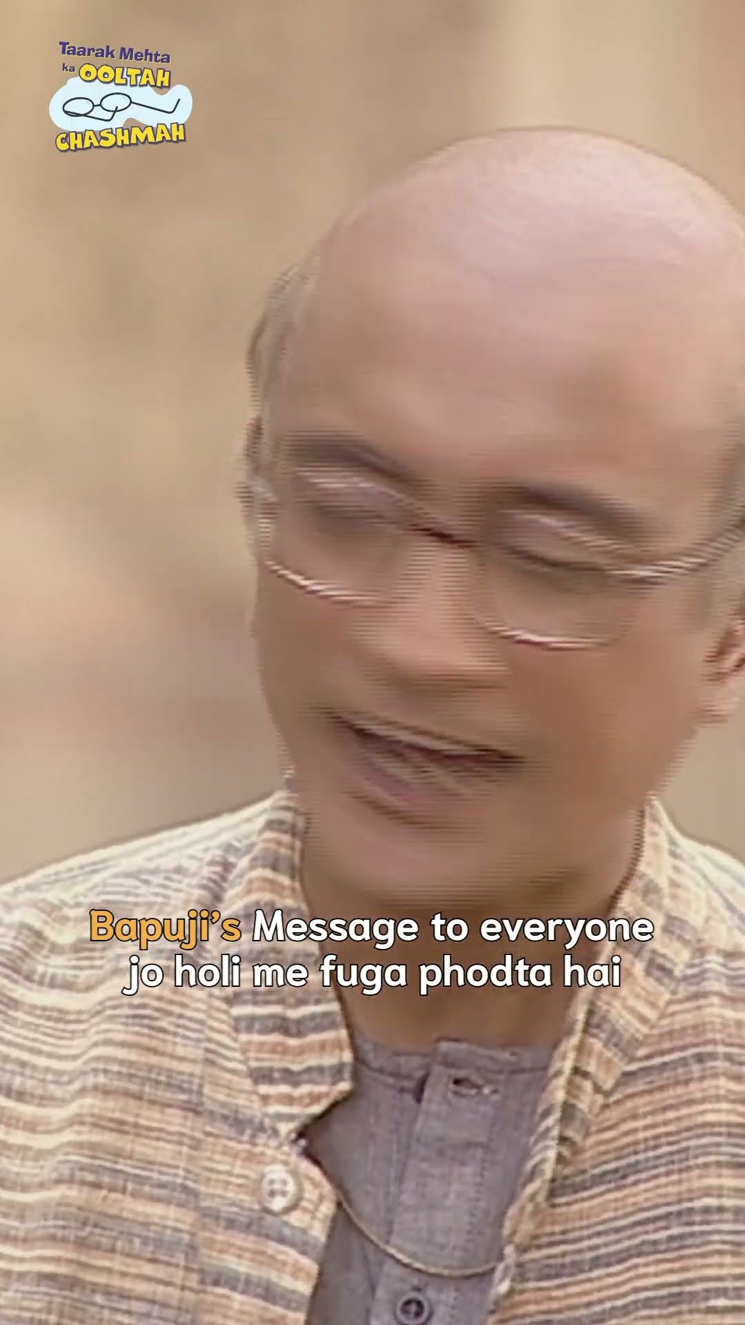 bapuji's message to every kids! #tmkoc #trending #holi  #funny #comedy #relatable #cricket #reels