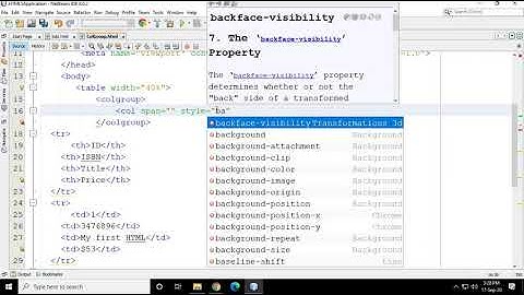 28. ColGroup and Col Tag table column color(in Hindi) - HTML - Web Design