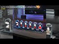 Nixie 튜브 시계 야간 조명 IPS RGB 글로우 컬러 App 제어 DIY 스크린 침실 용 디지털 튜브 시계