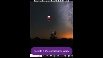 Easy way to convert Excel to Pdf #CGeeks #1million  #exceltips #exceltopdf  #excel #shorts