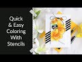 Quick &amp; Easy Coloring With Stencils | Terrific Tags With Michelle