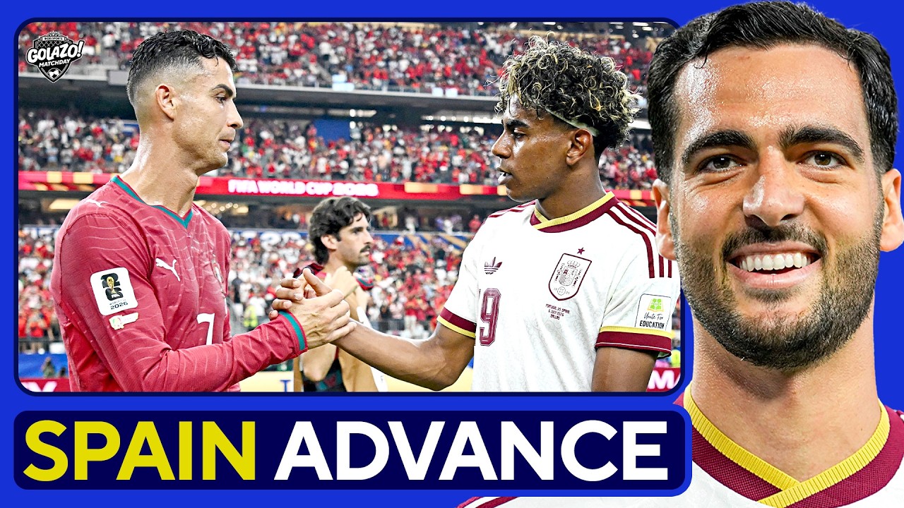 Mikel Merino's STOPPAGE TIME WINNER leads Spain past Portugal π₯