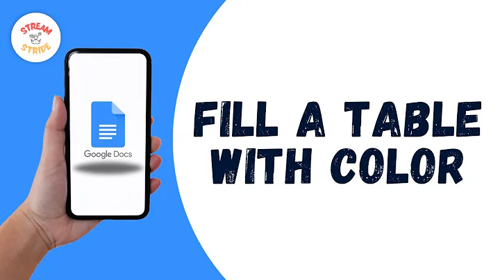 How to Fill a Table with Color in Google Docs