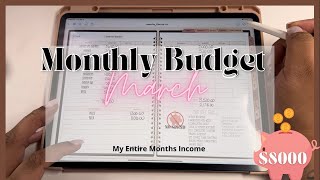 March Monthly Budget | Baddies & Budgets | Monthly Income
