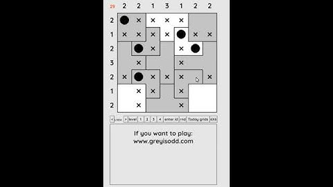 Grey is Odd - Today grids. Solution level 4 7X7 dated 07-23-2024 #logicpuzzles #logicgames  #games