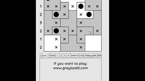 Grey is Odd - Today grids. Solution level 4 7X7 dated 07-23-2024 #logicpuzzles #logicgames  #games