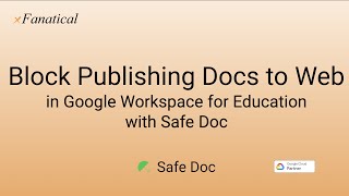 How to Block Publishing Docs to Web in Google Workspace for Education || Disable Publishing Docs