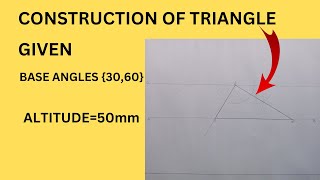 Hoe to construct a triangle given base angles and the altitude