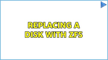 Replacing a disk with ZFS