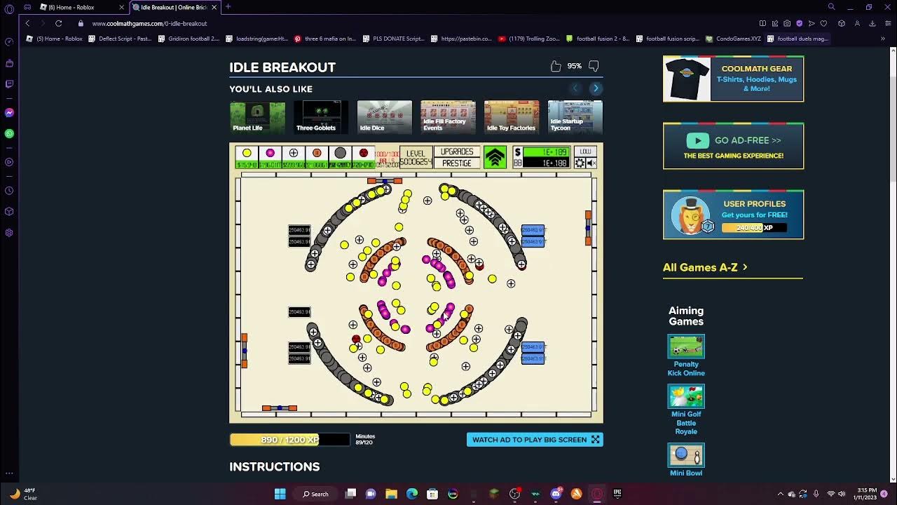 Idle Breakout  Online Brick Breaking at Coolmath Games