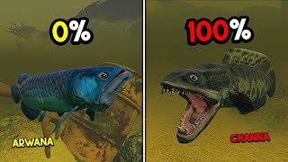 I Became an Ornamental Arowana Fish Until I Got a Hunter Channa... Feed And Grow Fish screenshot 1