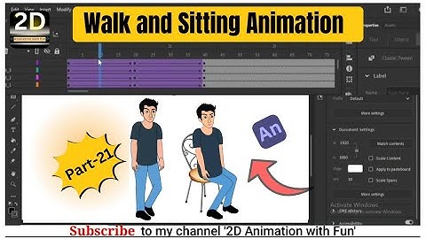 adobe animate tutorial 2024/sitting animation/2d cartoon animation/animate cc tutorial in hindi