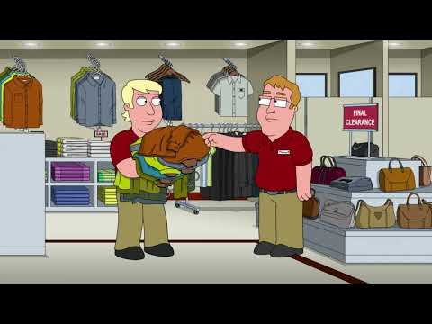 Family Guy - T.J. Maxx. Teach your kids to drive in our empty parking lot.