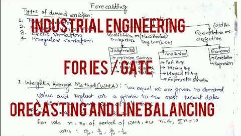 Forecasting & Line Balancing l Industrial Engineering l IES  l GATE