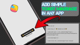 How to add/make simple toast massage in any app || Toast massage Tutorial || reverse engineering screenshot 2