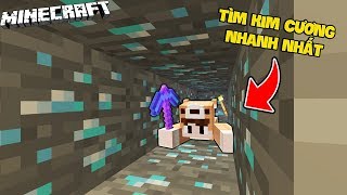 CÁCH TÌM KIM CƯƠNG NHANH NHẤT KHI CHƠI SINH TỒN TRONG MINECRAFT (Minecraft Mẹo Vặt #1)