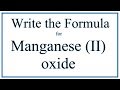 Ionic Compounds and Manganese Oxide