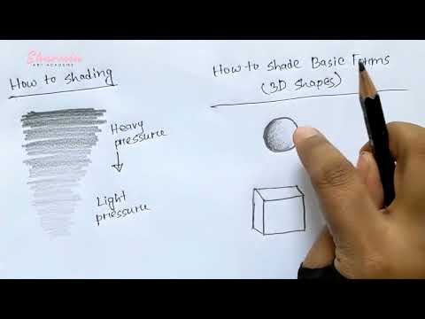 How to Shade basic forms ( 3D shapes ) step by step