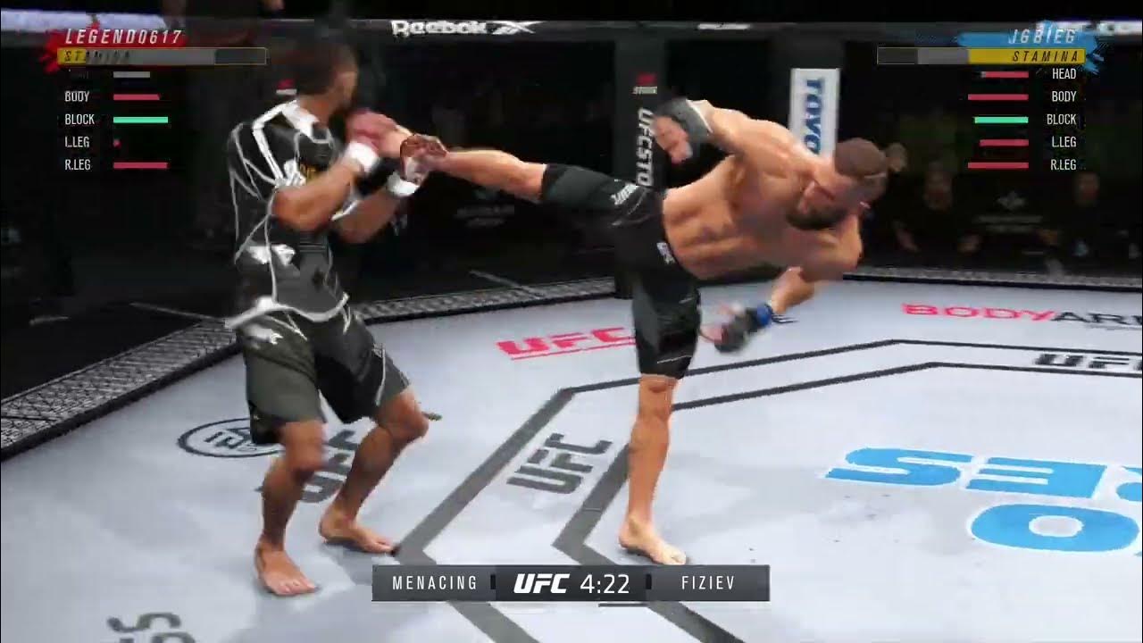 UFC 4 Checked Kick Knockdown into Spinning Heel Kick into Flying