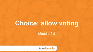 Learn Moodle 2015: Activity: Choice (Moodle 2.9)
