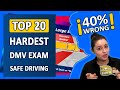 The HARDEST DMV Test Questions for "Safe Driving" Category: 20 Real DMV Exam Answers for Permit Test
