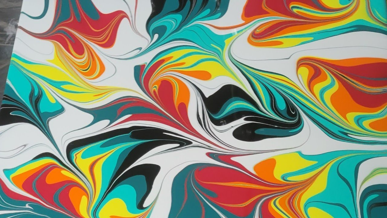 ACRYLIC POURING WITH MARBLES! FLUID ART YouTube