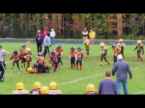 NKY Bengals 7U Playoffs Game 1 vs Western Brown 65 Brian Shaun Tackle Broncos Illegal Shift