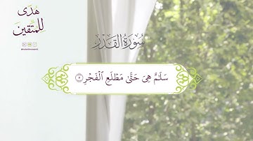 سورة القدر🤍|| تلاوة بصوت  الشيخ هزاع البلوشى