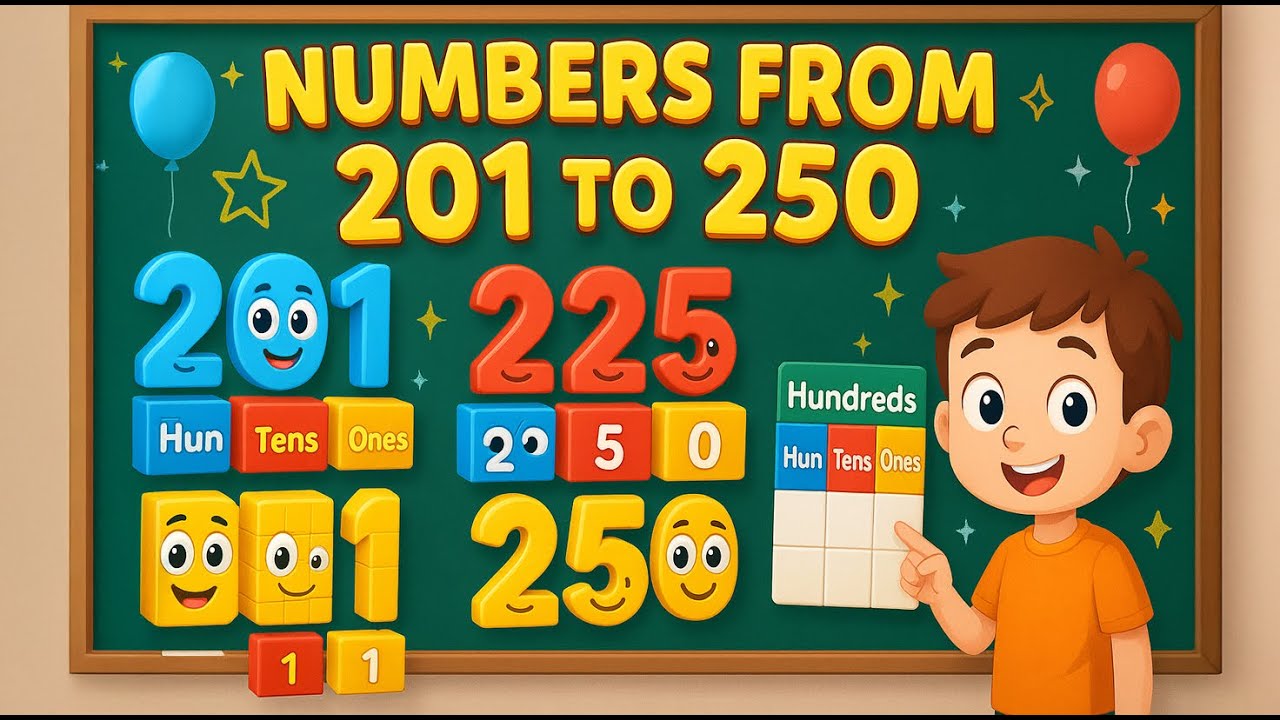 Count & Learn 201 to 250 📚 | Hundreds, Tens & Ones Explained