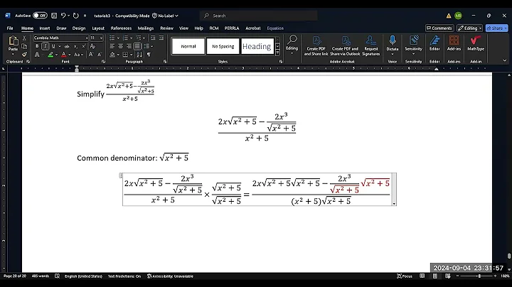 Simplifying Complex Fractions (involving radicals)