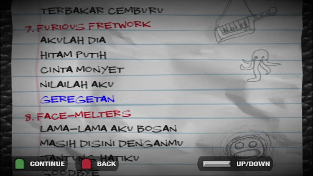 BIKIN NOSTALGIA Daftar Lagu Guitar Hero Indonesia 2010