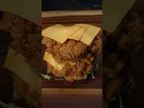 Chicken Ultra Cheeseburger 🍔 #cooking #shorts #asmr