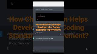 Chatgpt For Developers  Part 2  Coding Standards Improvement   shorts developers chatgpt