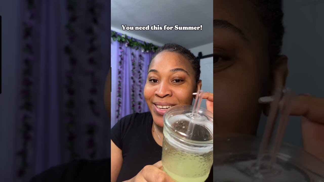 Upgrade your drinkware with this 2-pack glass tumbler set – perfect for iced coffee, smoothies,