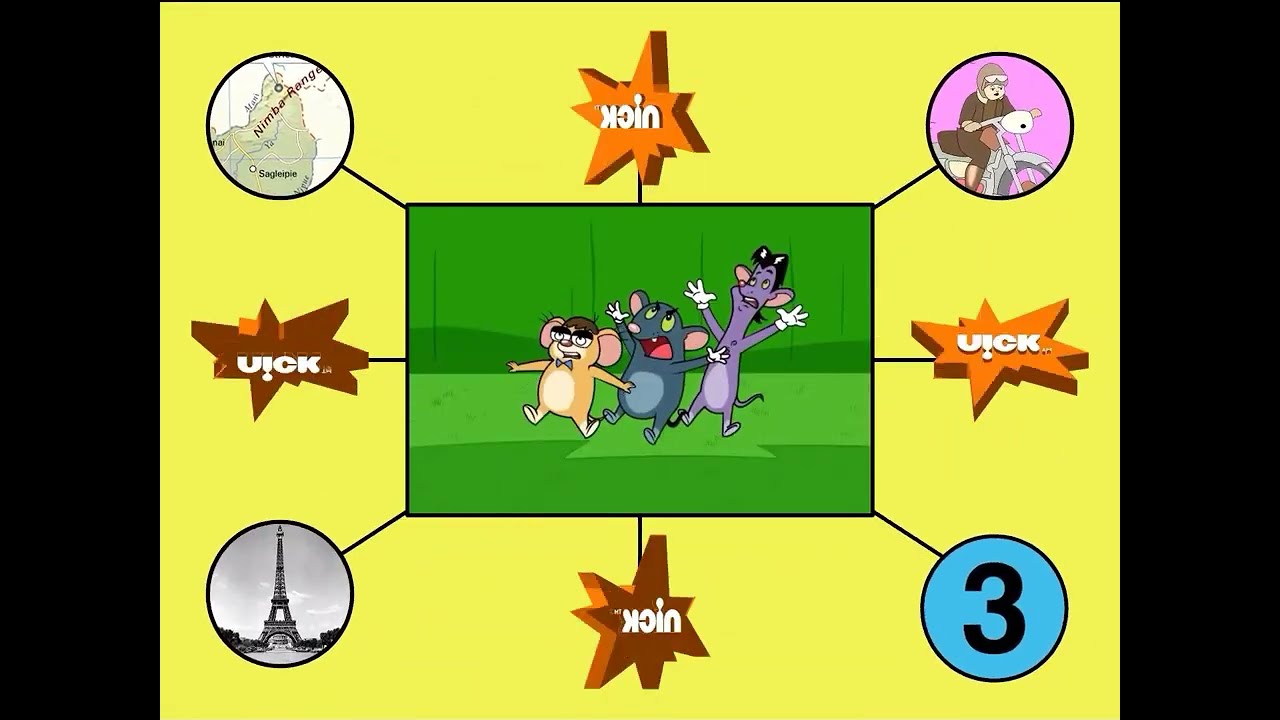 Nickelodeon 1993 intermission bumper examples - Rat-a-Tat (4x3)