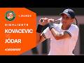 Top-Talent Jódar startet gegen Kovacevic ins Turnier | Highlights | French Open 2026 | 1. Runde