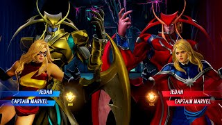 YELLOW JEDAH & YELLOW CAPTAIN MARVEL VS RED JEDAH & CAPTAIN MARVEL - Marvel vs Capcom Infinite